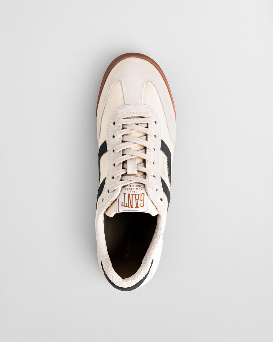 zapatillas de ante beylana - beige topo