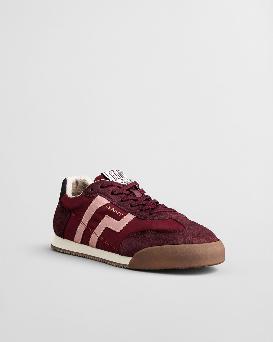 zapatillas de ante beylana - vino ciruela