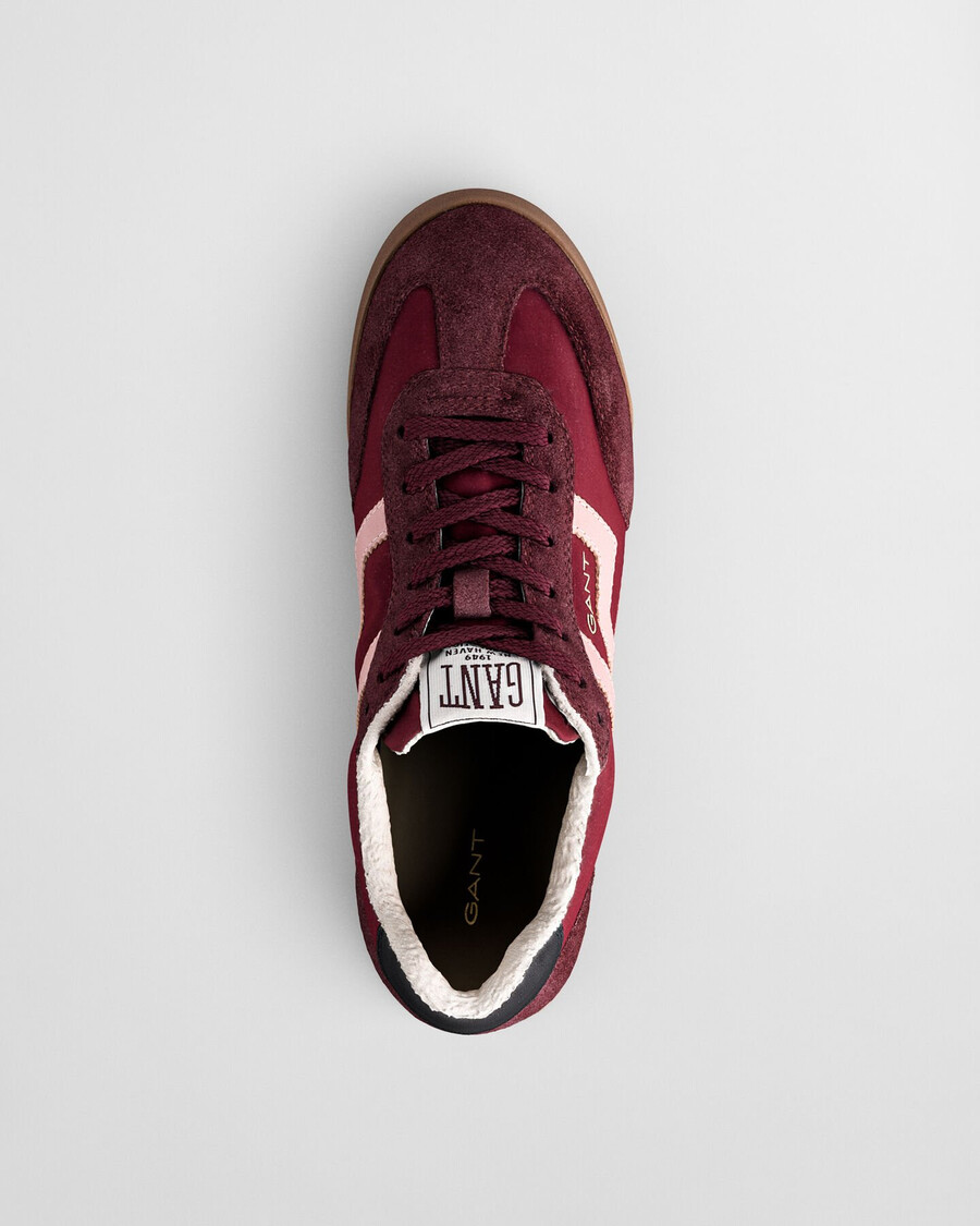 zapatillas de ante beylana - vino ciruela