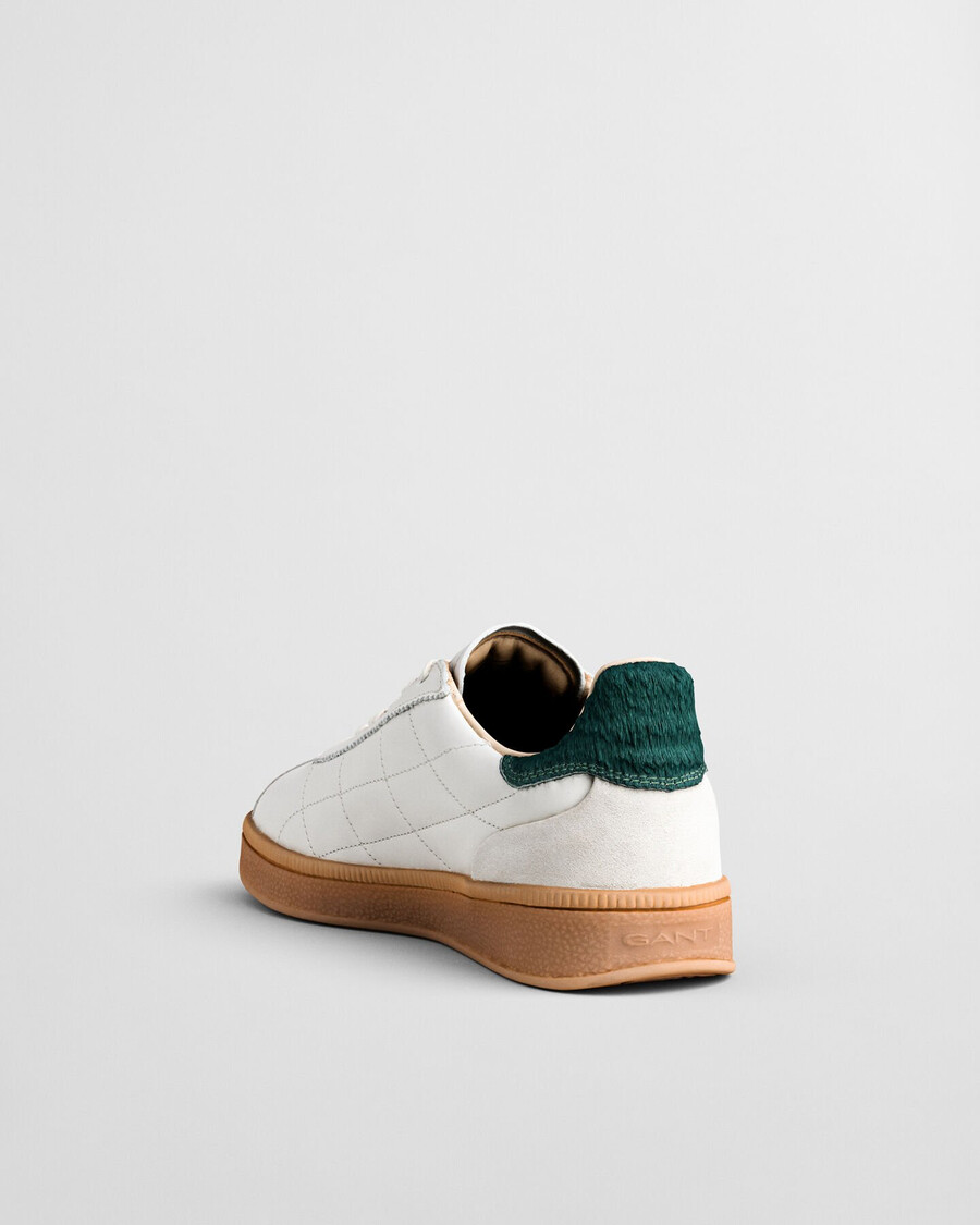 zapatillas cuzima de piel acolchada - blanco