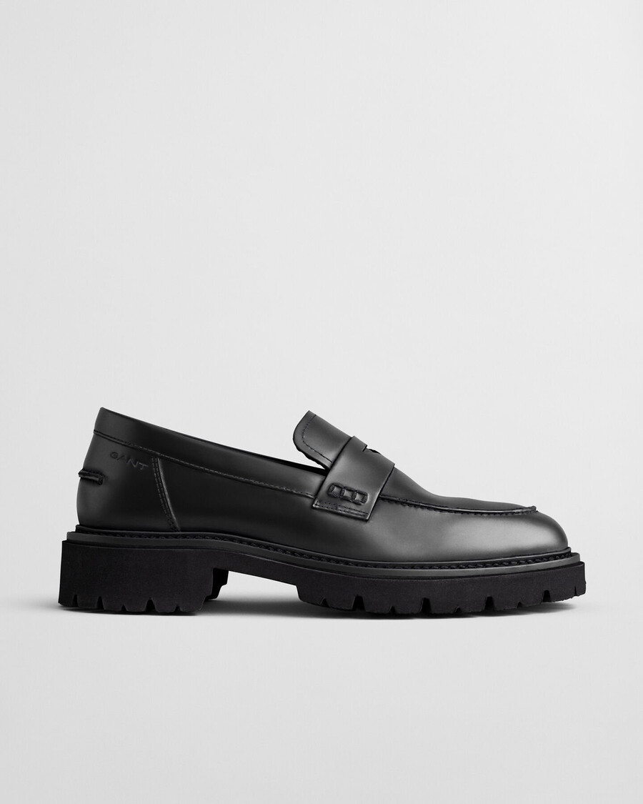 mocasines de cuero ivyhill - negro