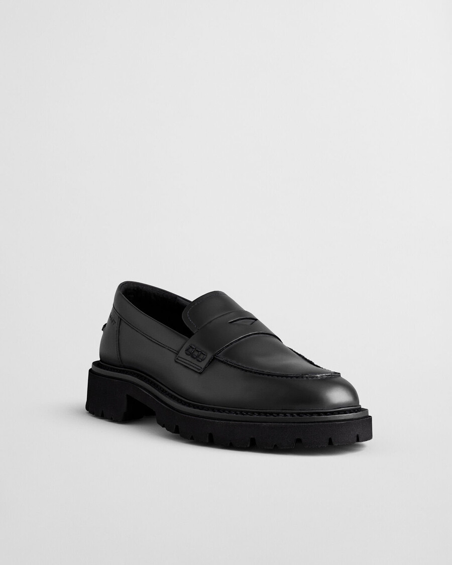 mocasines de cuero ivyhill - negro