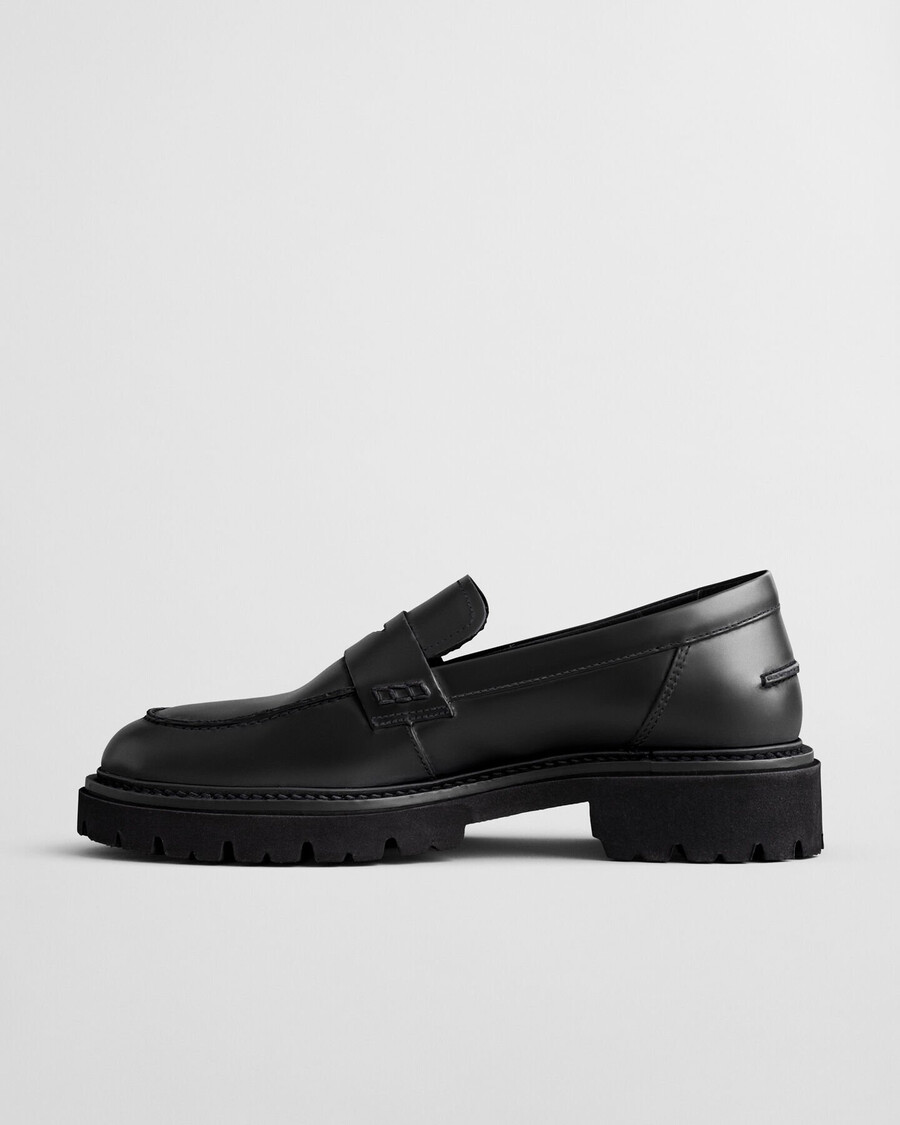 mocasines de cuero ivyhill - negro