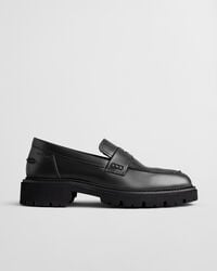 mocasines de cuero ivyhill - negro