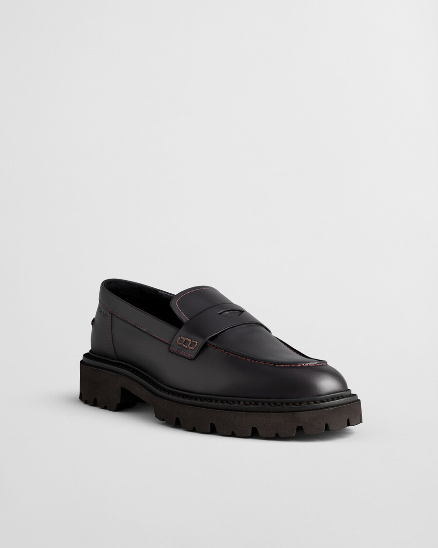 mocasines de cuero ivyhill - vino ciruela