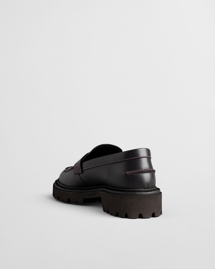 mocasines de cuero ivyhill - vino ciruela