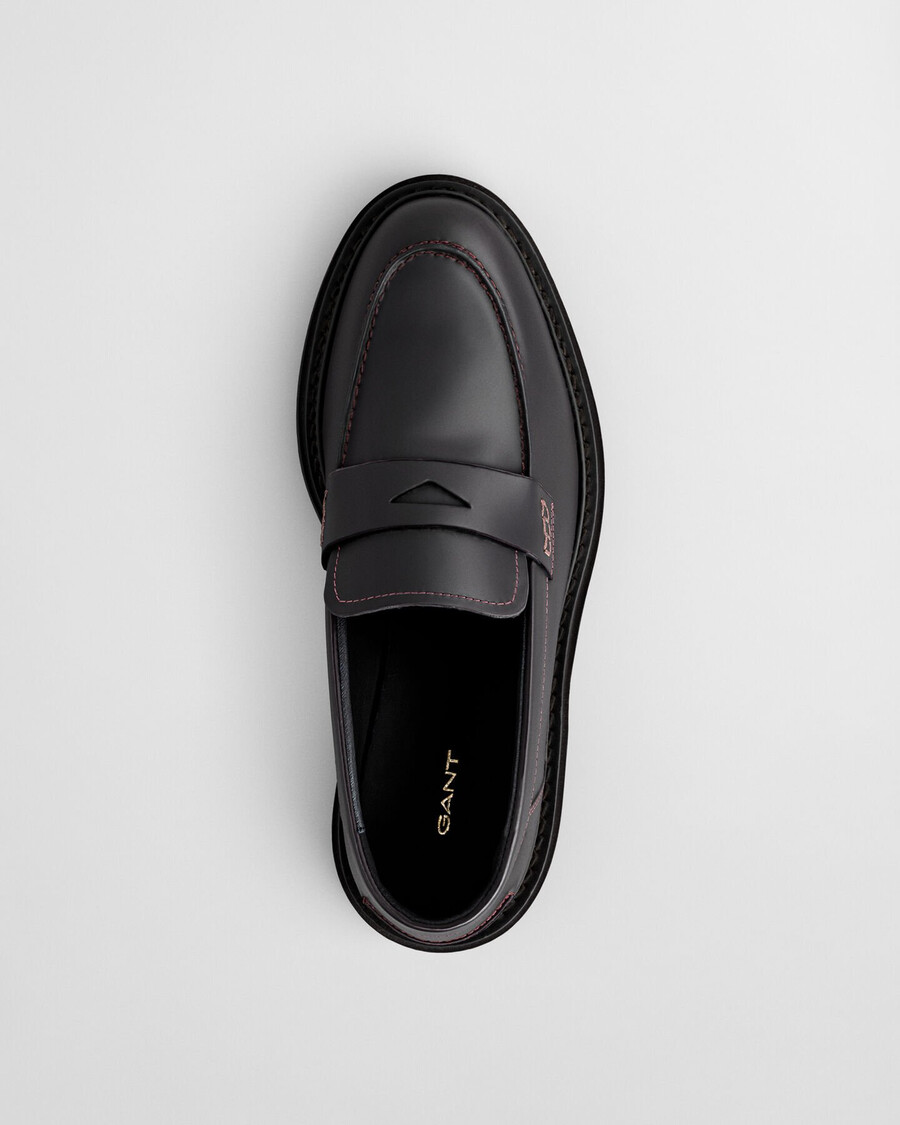 mocasines de cuero ivyhill - vino ciruela