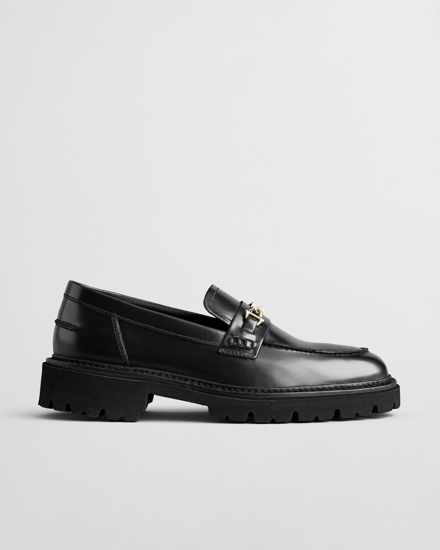 mocasines de cuero ivyhill - negro