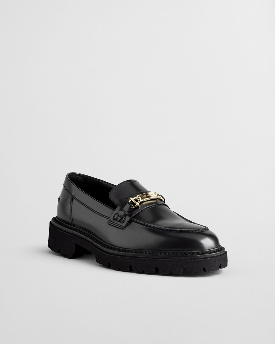 mocasines de cuero ivyhill - negro