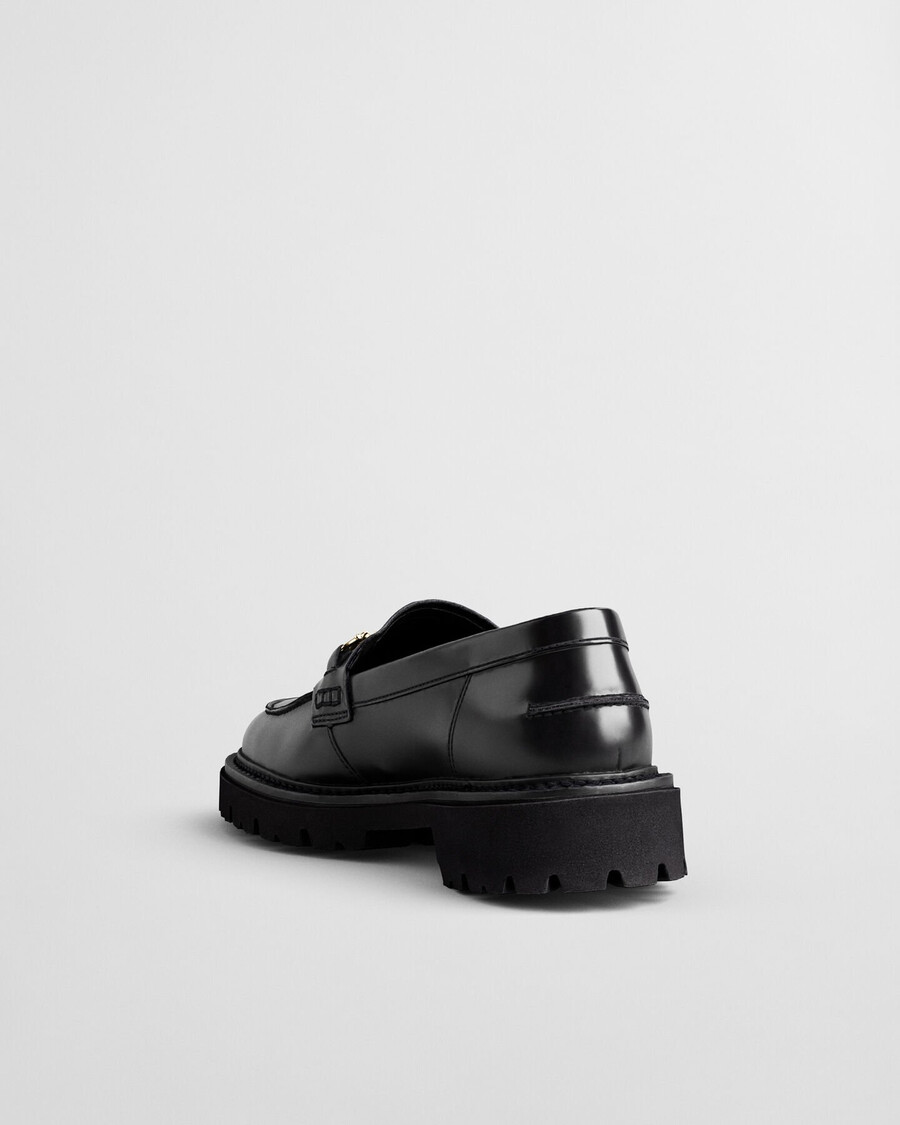 mocasines de cuero ivyhill - negro