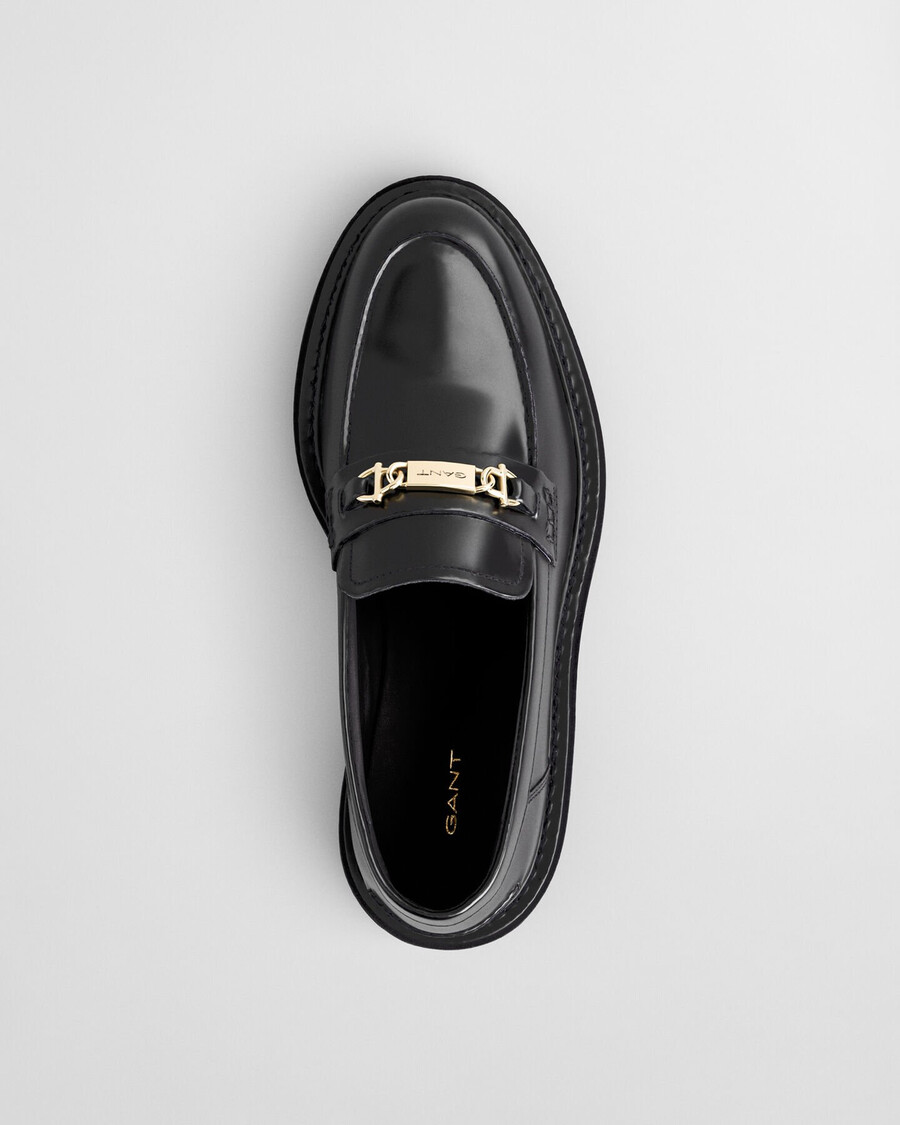 mocasines de cuero ivyhill - negro