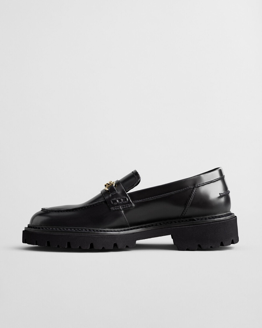 mocasines de cuero ivyhill - negro