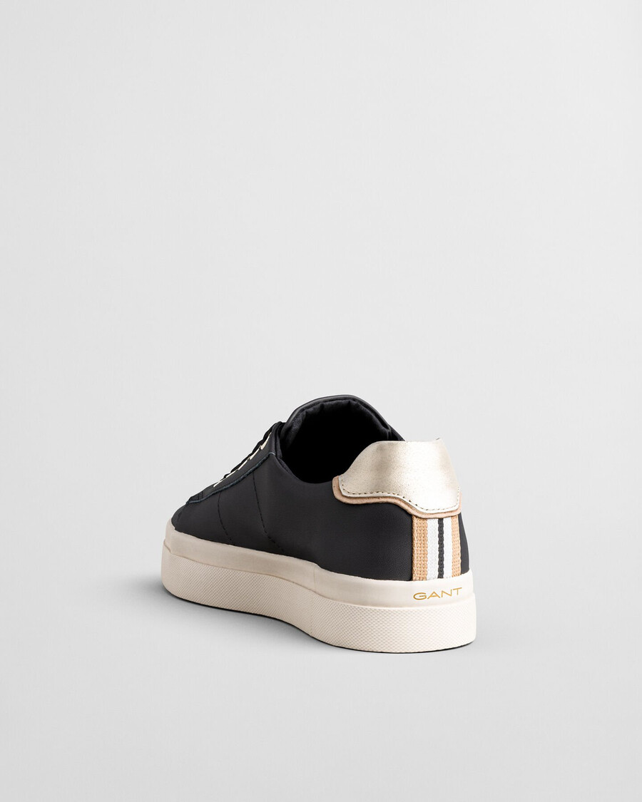 zapatillas de cuero avona - negro Ébano