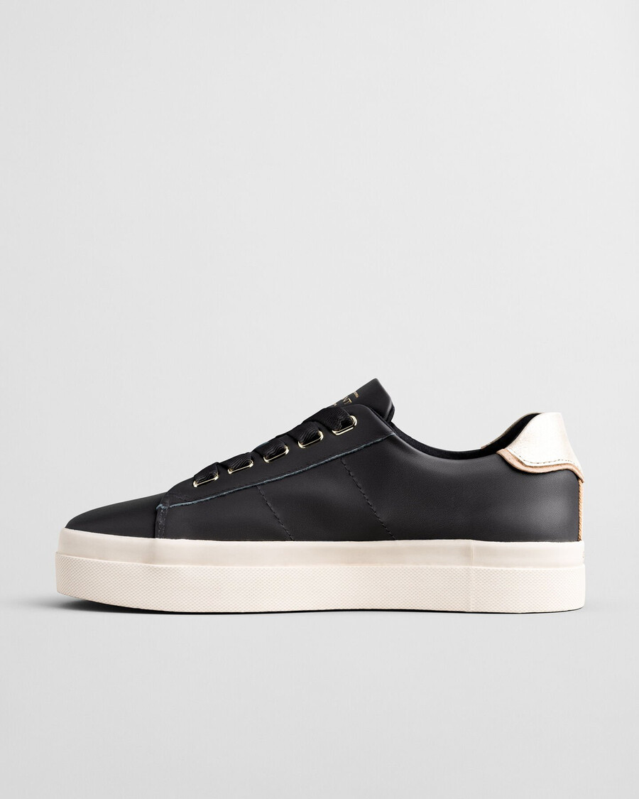 zapatillas de cuero avona - negro Ébano