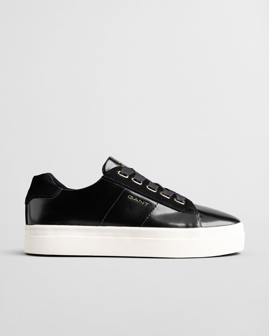 zapatillas avona de piel naplack - negro Ébano
