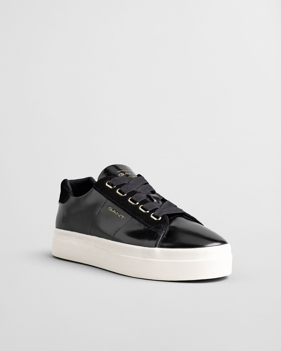 zapatillas avona de piel naplack - negro Ébano
