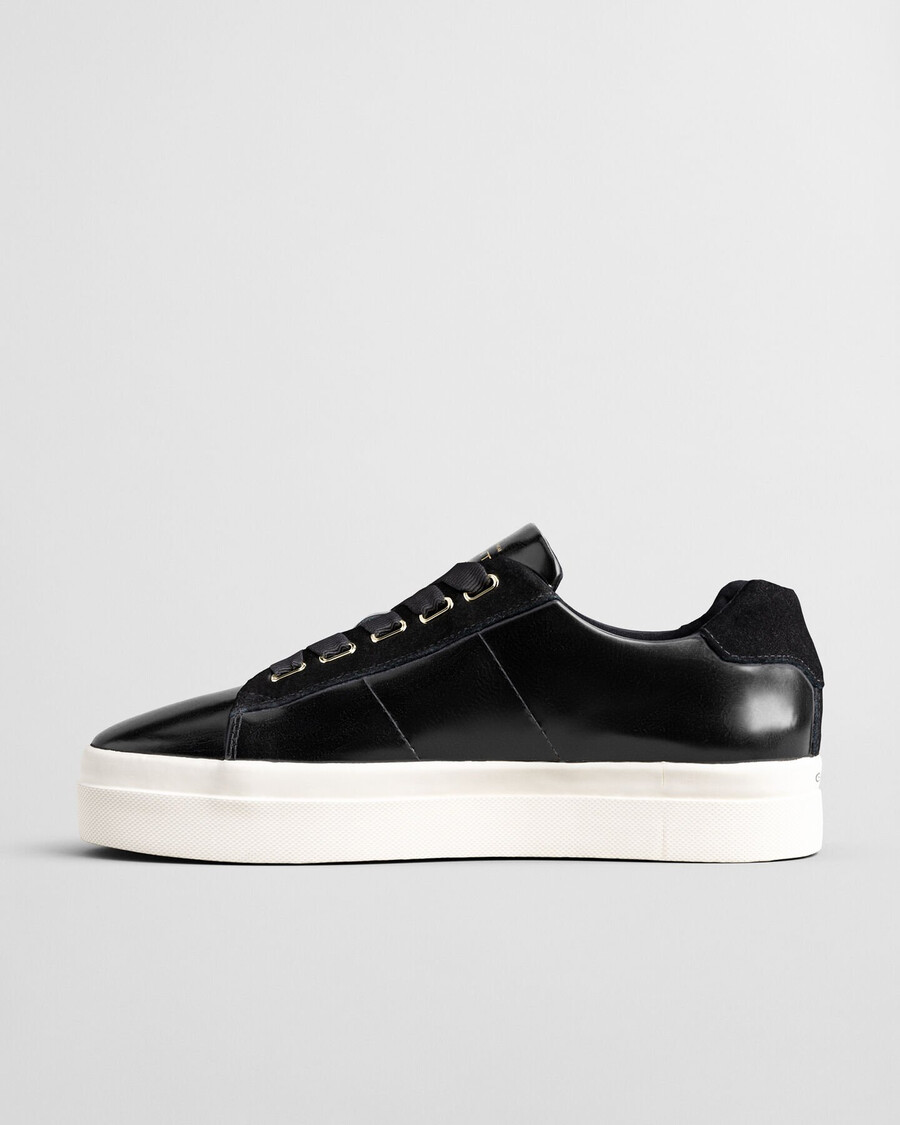 zapatillas avona de piel naplack - negro Ébano