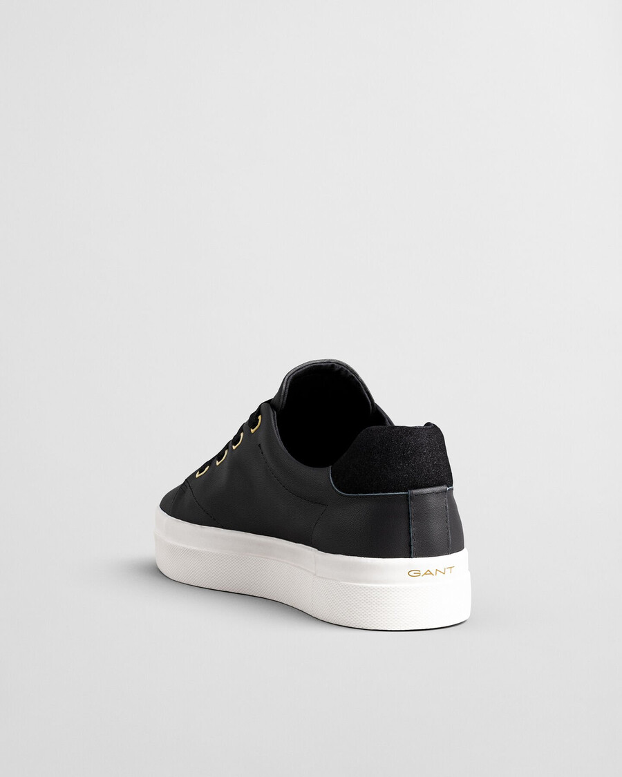 zapatillas de cuero avona - negro