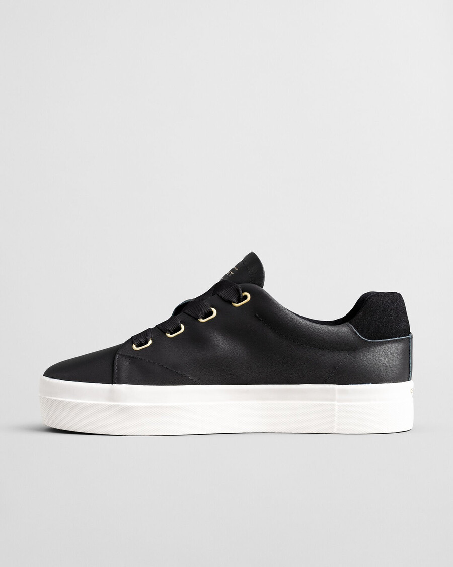 zapatillas de cuero avona - negro