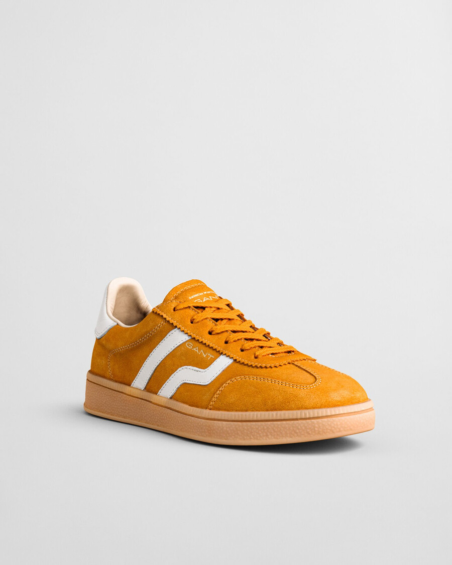 zapatillas de ante cuzima - amarillo liso