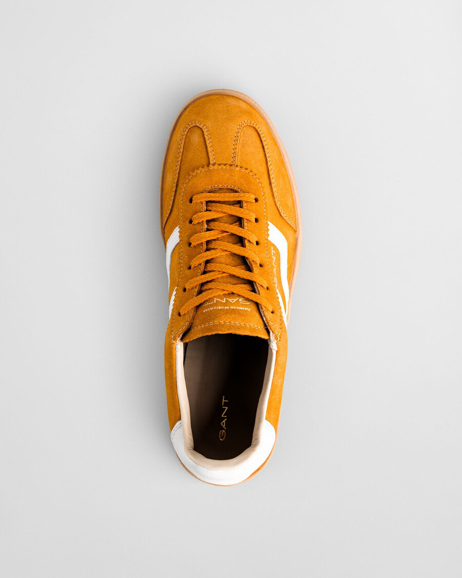 zapatillas de ante cuzima - amarillo liso