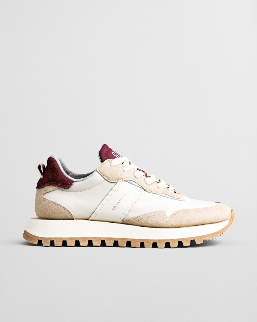 zapatillas caffay de ante y nailon - arena seca