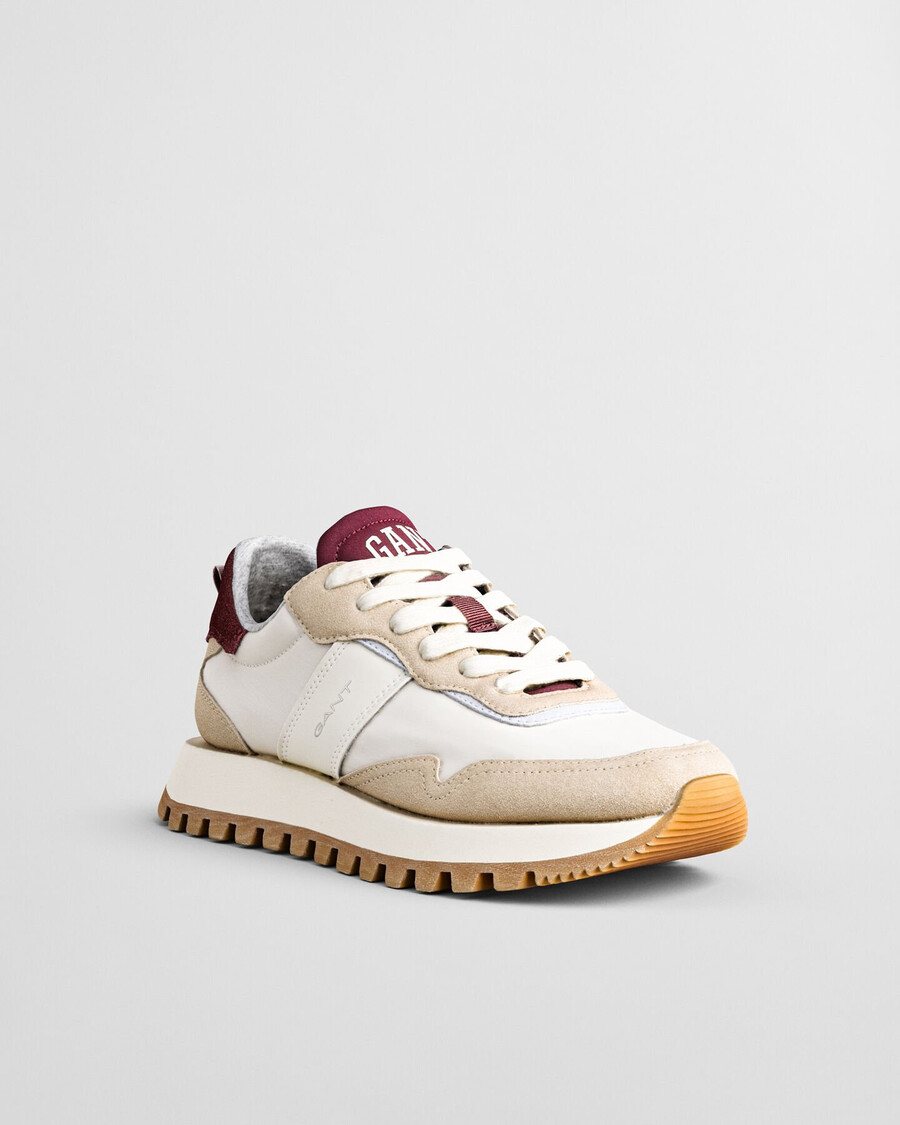 zapatillas caffay de ante y nailon - arena seca