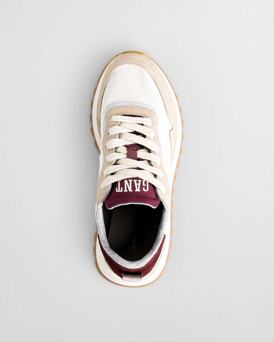zapatillas caffay de ante y nailon - arena seca