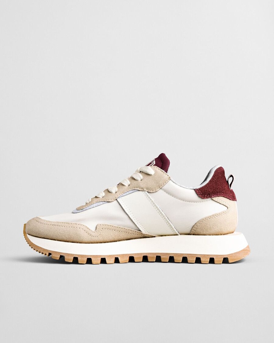 zapatillas caffay de ante y nailon - arena seca