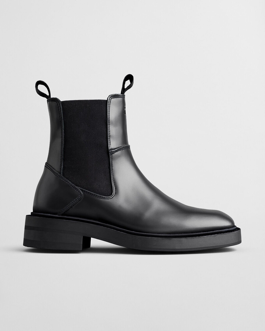 botas de piel fallwi mid - negras