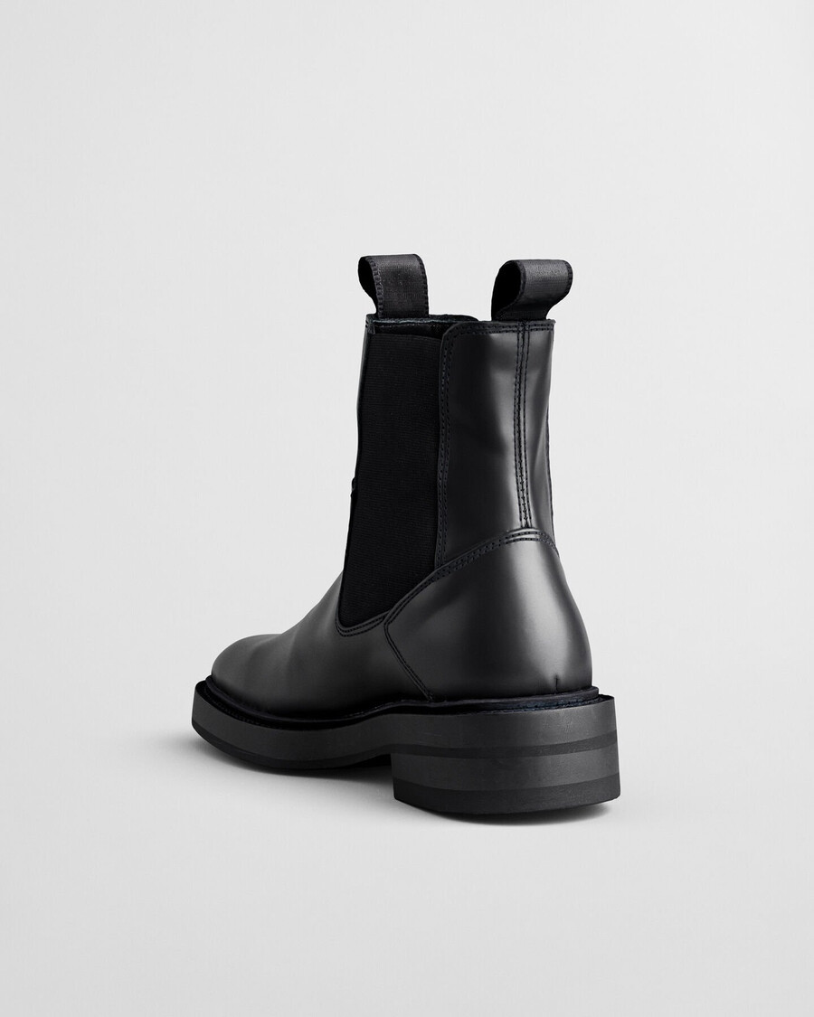 botas de piel fallwi mid - negras