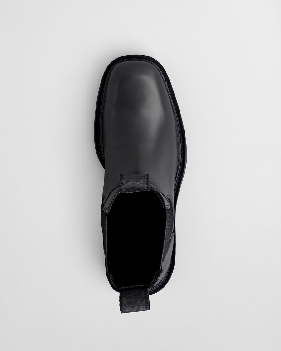botas de piel fallwi mid - negras