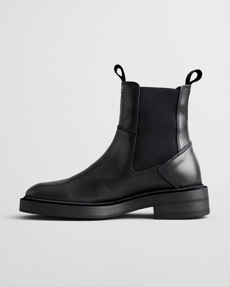 botas de piel fallwi mid - negras