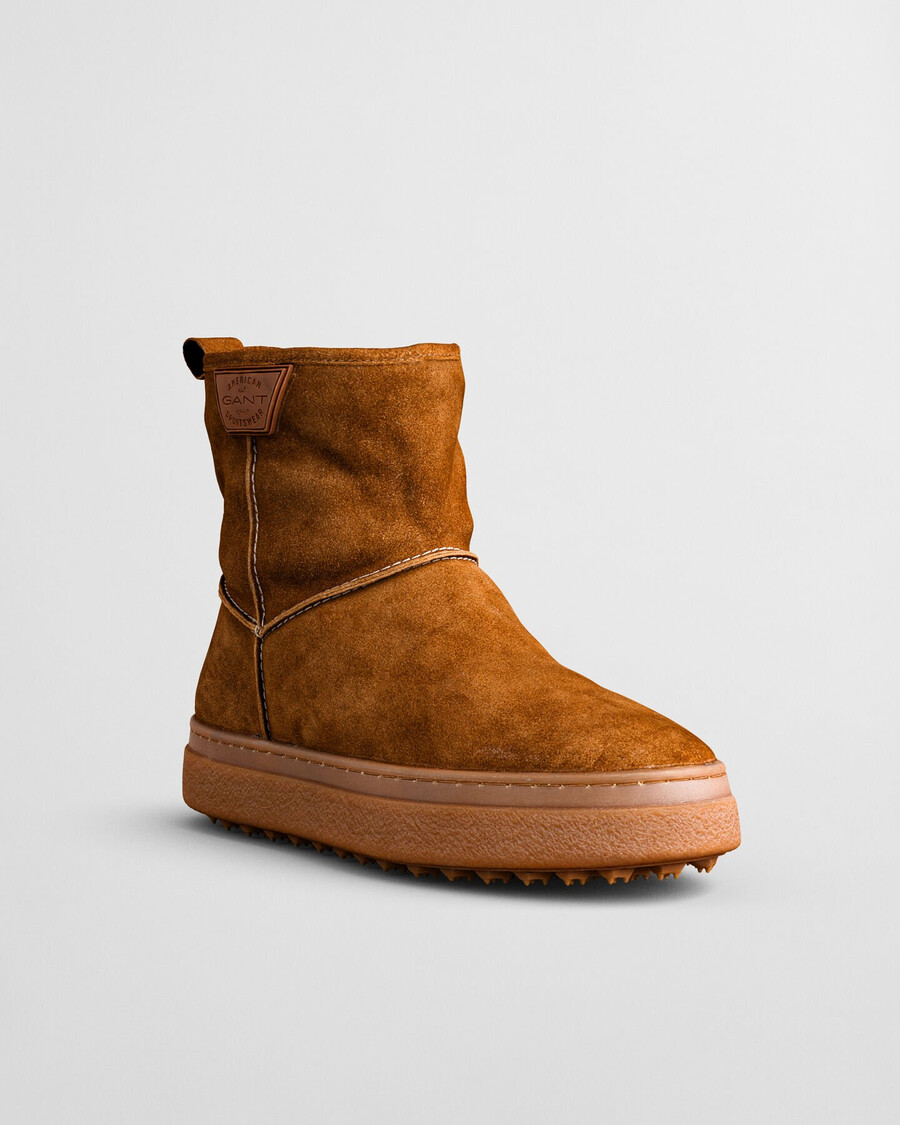 botas de media caña snowhill - coñac