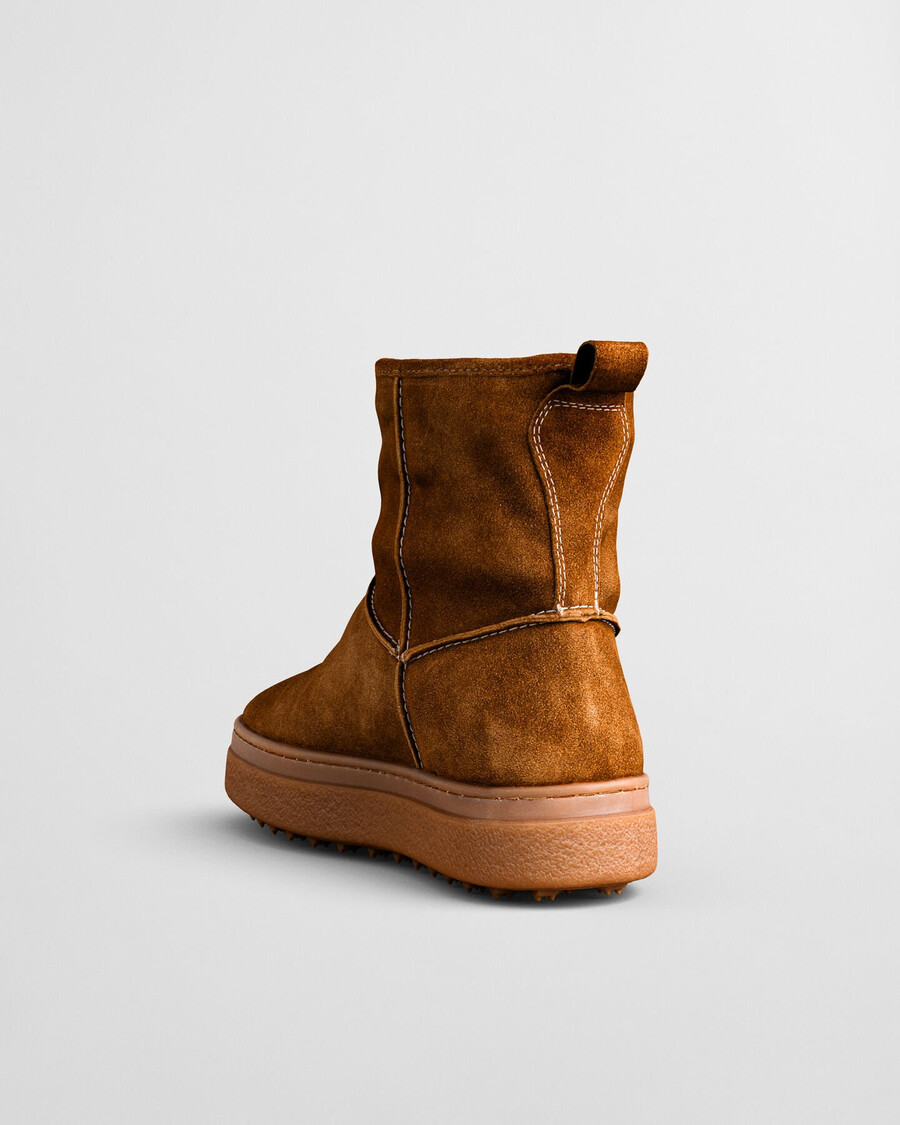 botas de media caña snowhill - coñac
