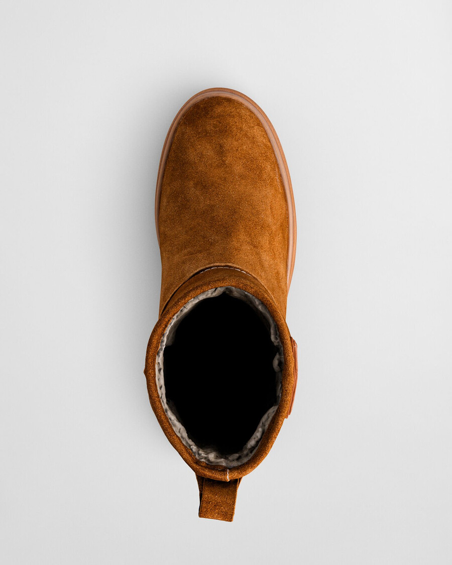 botas de media caña snowhill - coñac