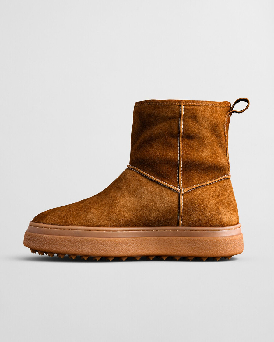 botas de media caña snowhill - coñac