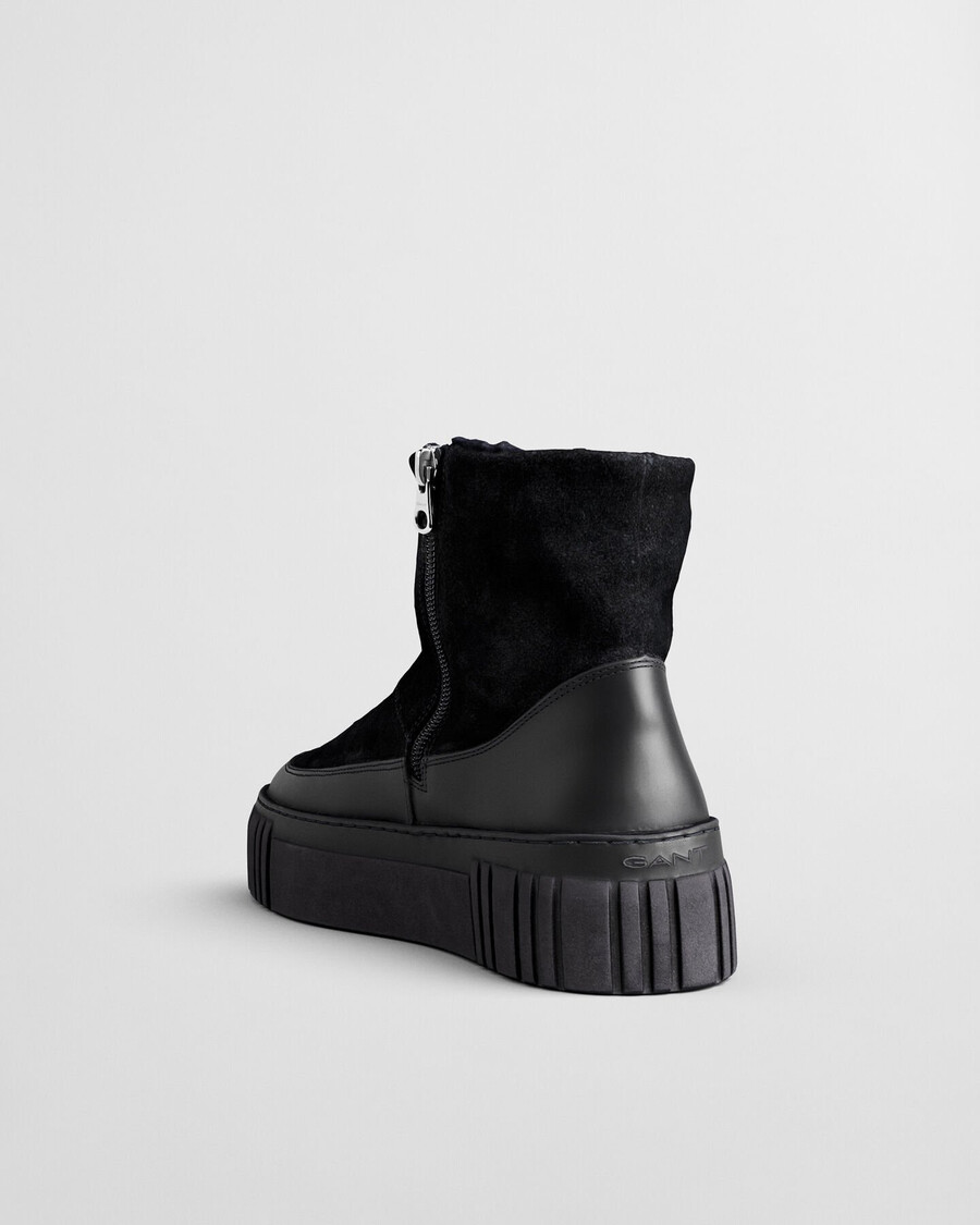 botas de media caña snowmont - negras