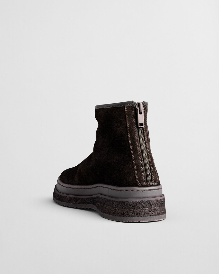botas de media caña sistown - marrón oscuro