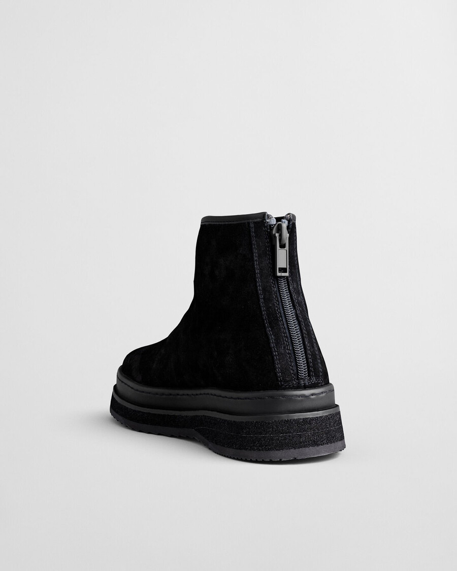 botas de media caña sistown - negras