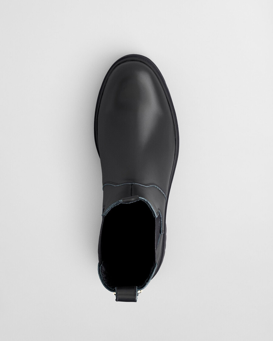 botas chelsea de piel aligrey - negras