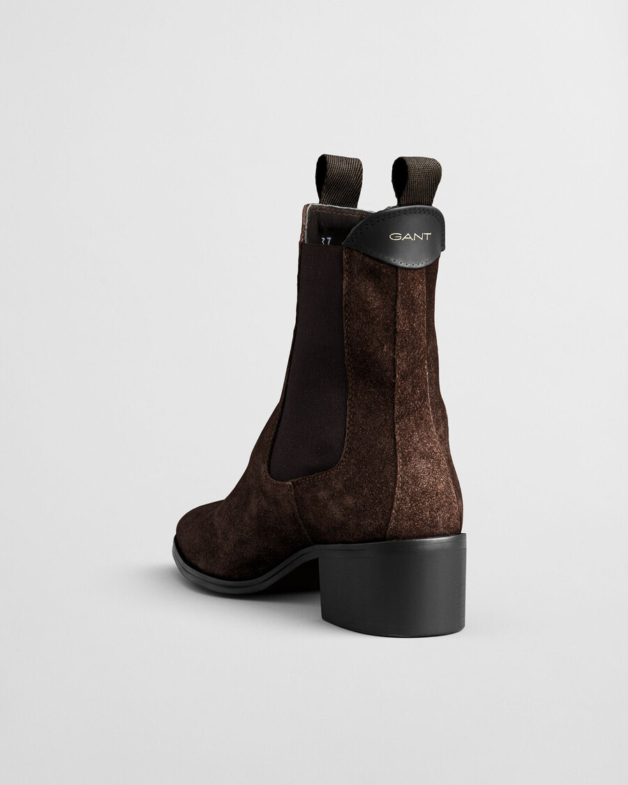 botas chelsea de ante st broomly - marrón oscuro