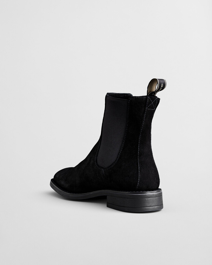 botas chelsea de ante fayy - negro