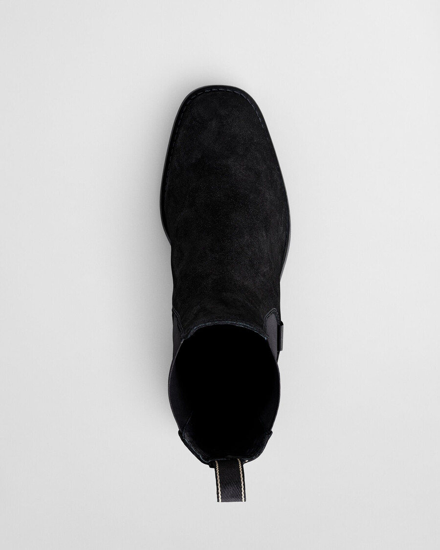 botas chelsea de ante fayy - negro