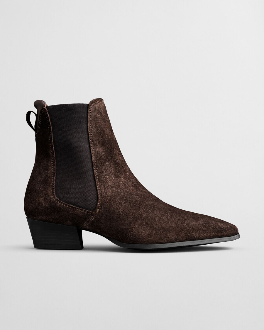 botas de ante bassotte - marrón oscuro