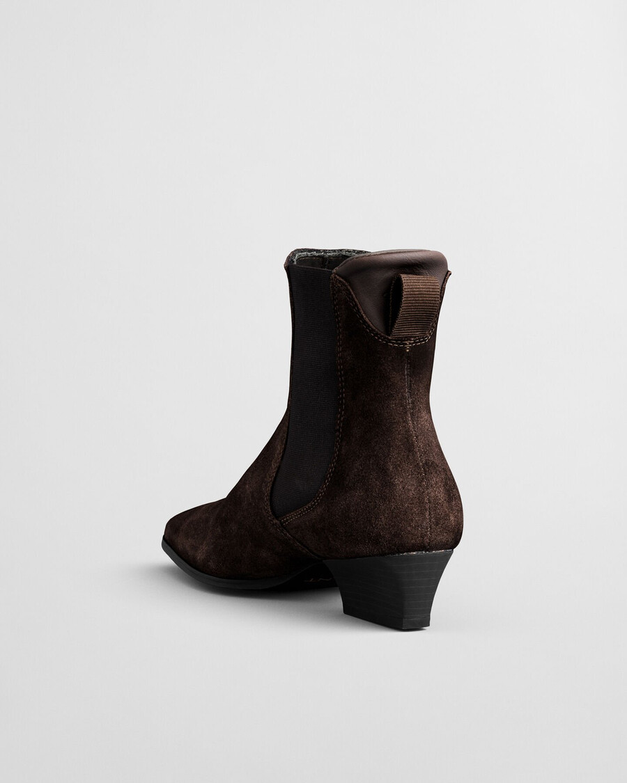 botas de ante bassotte - marrón oscuro