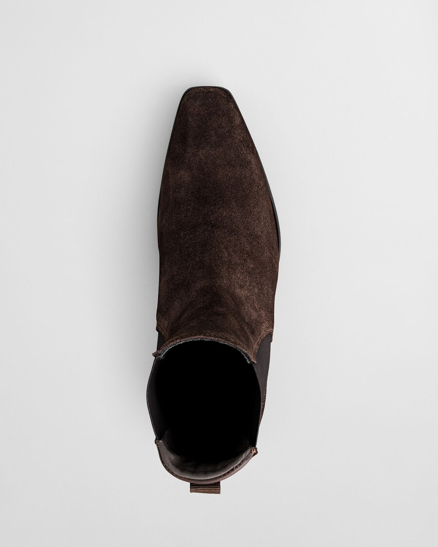 botas de ante bassotte - marrón oscuro