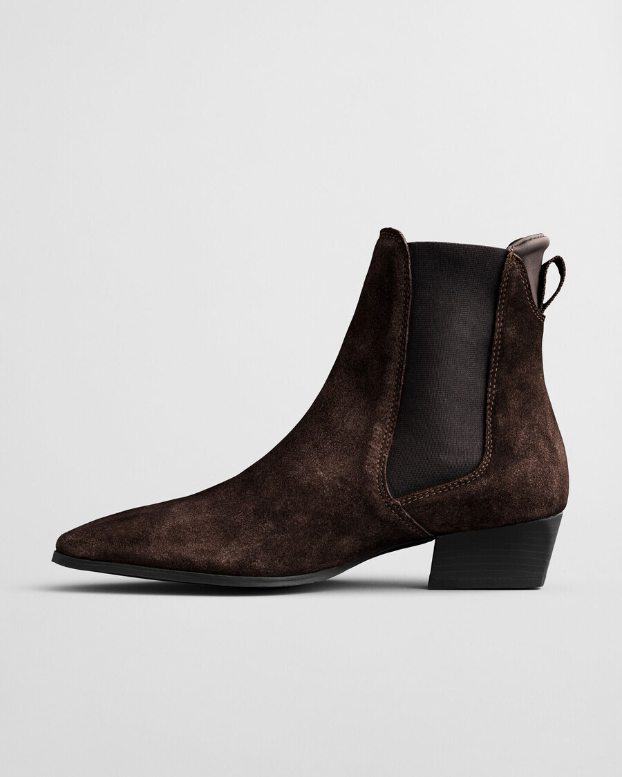 botas de ante bassotte - marrón oscuro