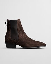 botas de ante bassotte - marrón oscuro