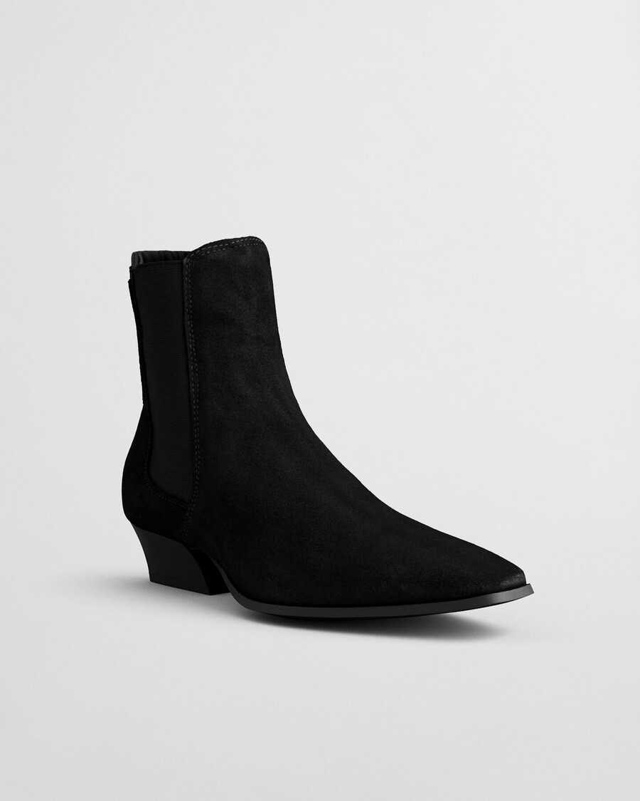 botas de ante bassotte - negras